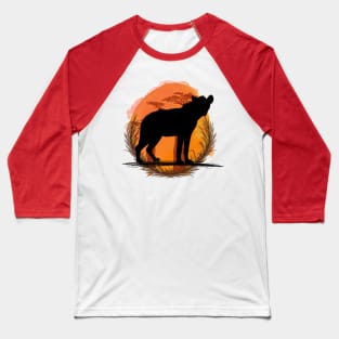 Hyena Silhouette - Savannah Baseball T-Shirt